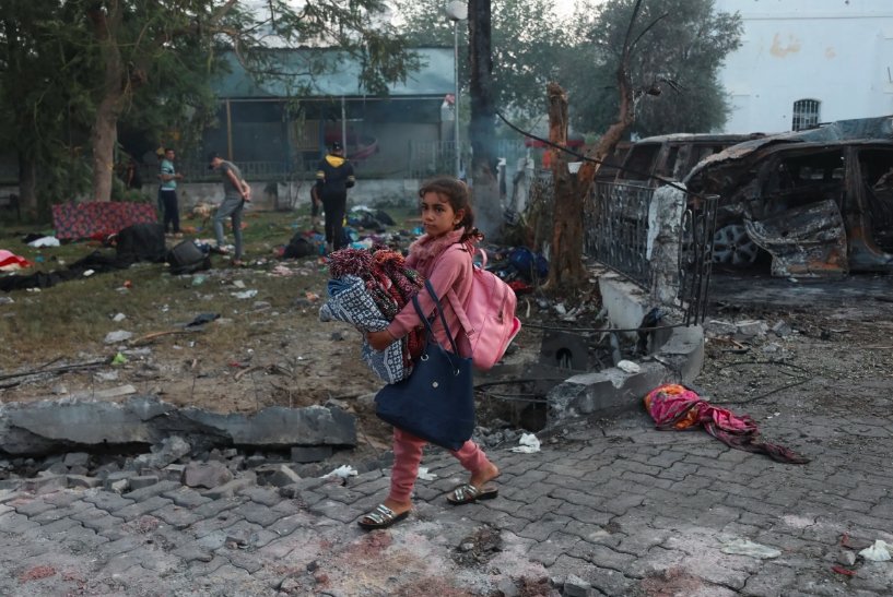 gaza hospital explosion aftermath