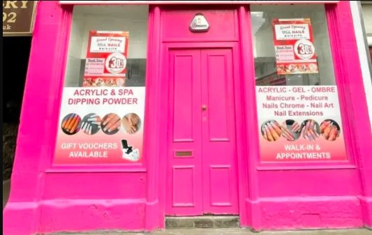 nail salon sign controversy scotland