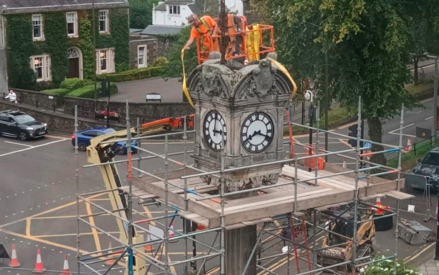 stirling christie clock tower before and after demolition