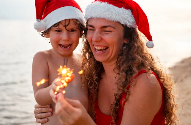 How a mother and daughter celebrate Christmas in July