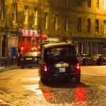 Edinburgh taxi break-in night