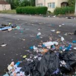 Fly-tipped street in Paisley