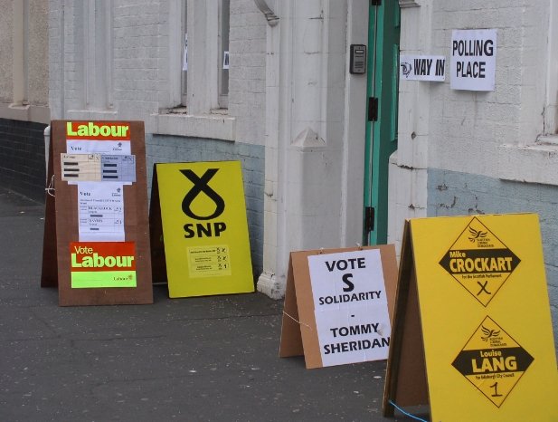 Scottish election polling station
