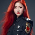 Police officer with red hair