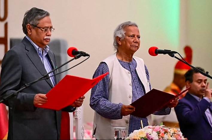 muhammad yunus sworn in as bangladesh interim leader