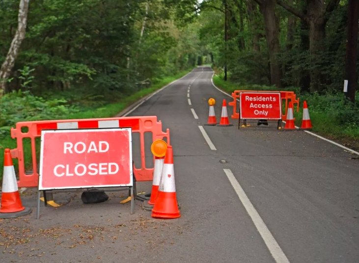 north lanarkshire road closure sewer upgrade