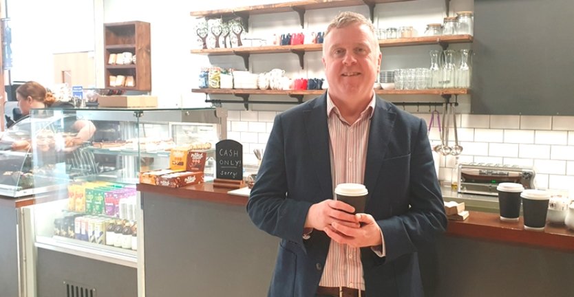 community café, MSP visit