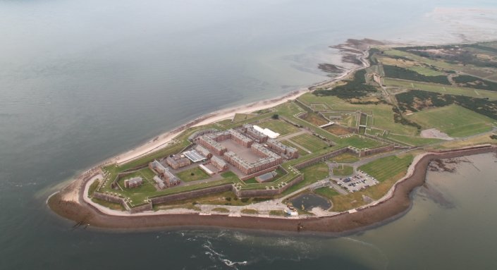 Fort George aerial view Scotland exhibition