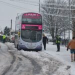 Young People Praised for Helping Free Bus Stuck in Snow in Leeds