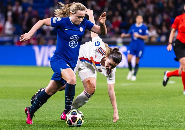 Erin Cuthbert Chelsea football match celebration