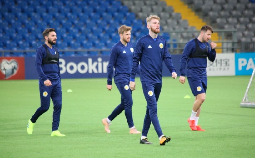 Scotland football training session