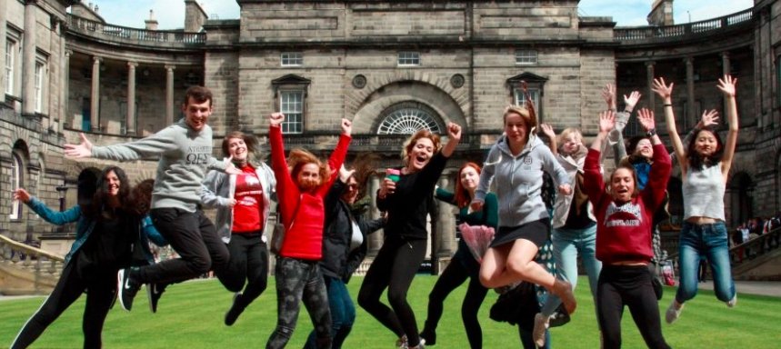 Scottish university campus overseas students