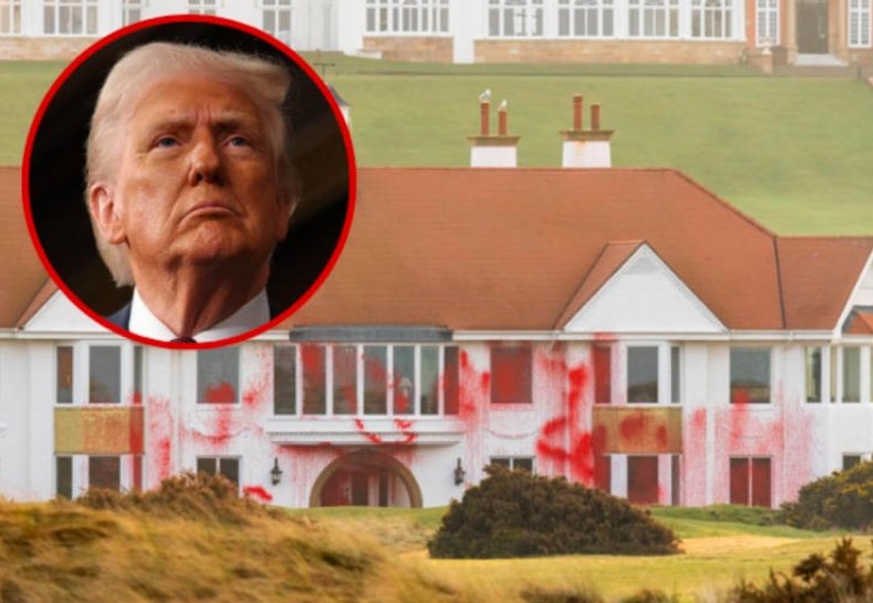 Trump Turnberry Scotland vandalism