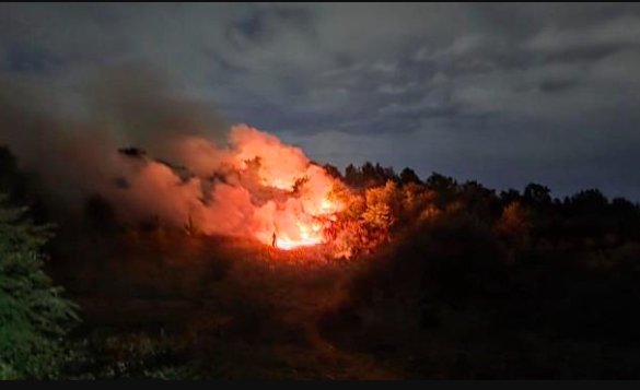 Scottish Highlands wildfire Loch Allan Grantown-on-Spey