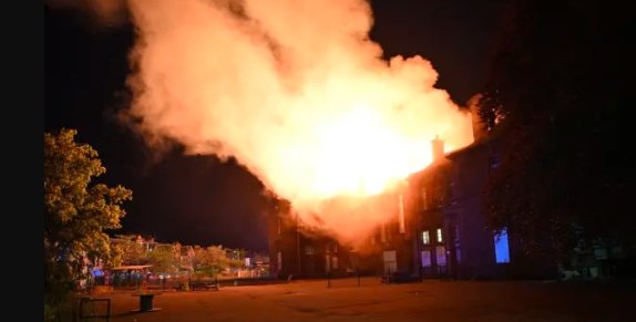 balhousie primary school fire aerial perth 2025