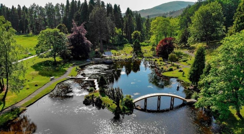 Japanese Garden at Cowden Clackmannanshire view