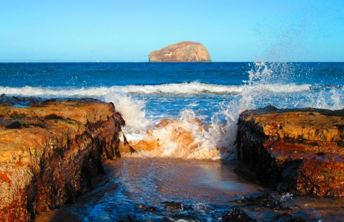 Seacliff East Lothian smallest harbour beach