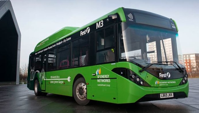 first bus glasgow caledonia ev charging depot