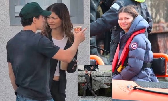 tom holland and zendaya filming the odyssey in scotland