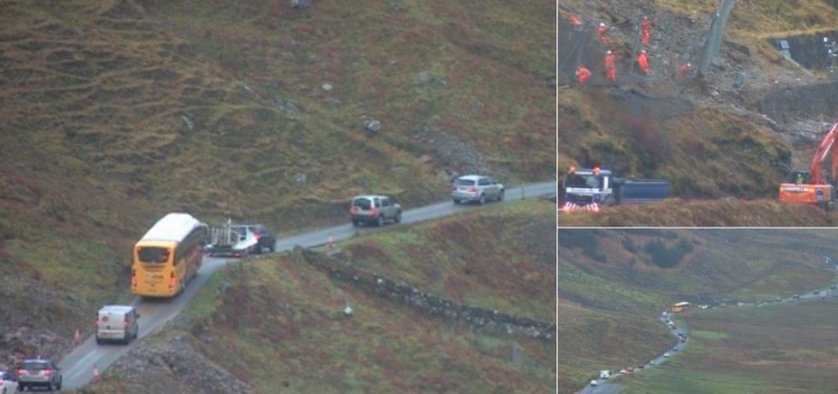 A83 Rest and Be Thankful boulder crash