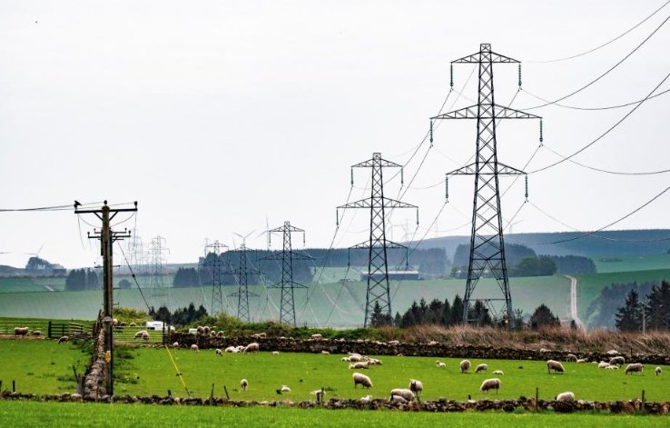 Scottish farmers power lines