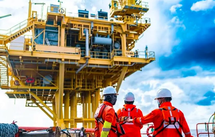 offshore oil rig workers