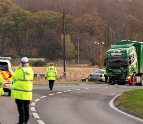 A96 Crash Shuts Down Road Near Inverness Airport