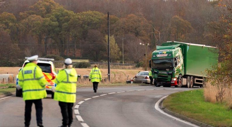 A96 Crash Shuts Down Road Near Inverness Airport