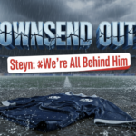 A viral, hyper-realistic YouTube thumbnail with a dramatic, rain-soaked rugby stadium atmosphere. The background is the Stadio Olimpico pitch completely flooded under torrential Roman rain with dark storm clouds and floodlights cutting through the downpour. The composition uses a low-angle cinematic shot to focus on the main subject: a soaked dark blue Scotland rugby jersey lying abandoned in the mud with rain hammering down on it. The image features massive 3D typography with strict hierarchy: The Primary Text reads exactly: 'TOWNSEND OUT?'. This text is massive, the largest element in the frame, rendered in cracked ice-blue chrome with water droplets sliding off the letters like a high-budget 3D render. The Secondary Text reads exactly: 'Steyn: "We're All Behind Him"'. This text is significantly smaller, positioned below the main text with a bold red sticker-style outline and white fill to punch through the dark background. Make sure text 2 is always different theme, style, effect and border compared to text 1. The text materials correspond to the story's concept. Crucial Instruction: There is absolutely NO other text, numbers, watermarks, or subtitles in this image other than these two specific lines. 8k, Unreal Engine 5, cinematic render.