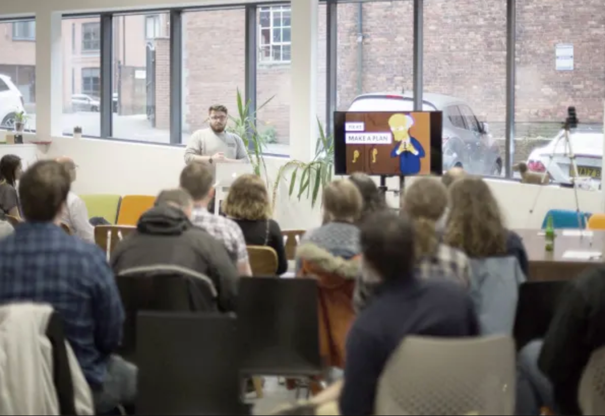 Erbo Edinburgh office mobile app development team meeting