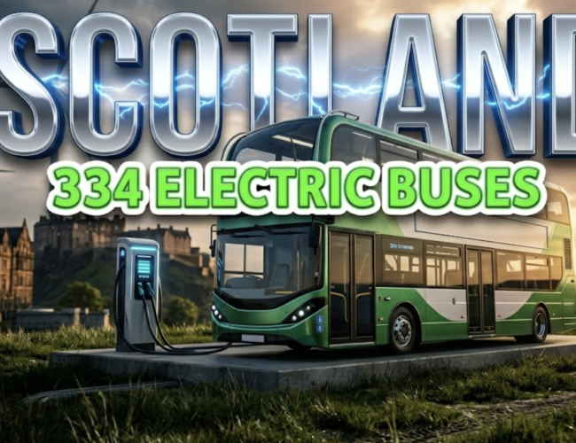 Scotland Invests £45 Million for 334 Electric Buses