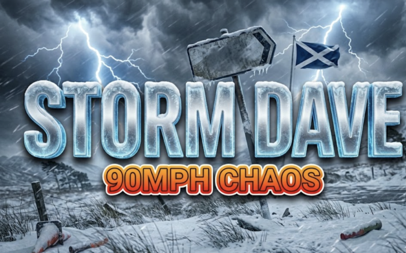 Storm Dave Set To Batter Scotland With 90mph Winds
