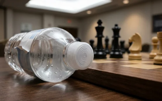 Gukesh water bottle Norway Chess 2026 viral moment Oslo Wesley So Armageddon.