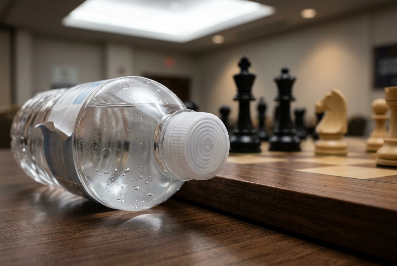 Gukesh water bottle Norway Chess 2026 viral moment Oslo Wesley So Armageddon.