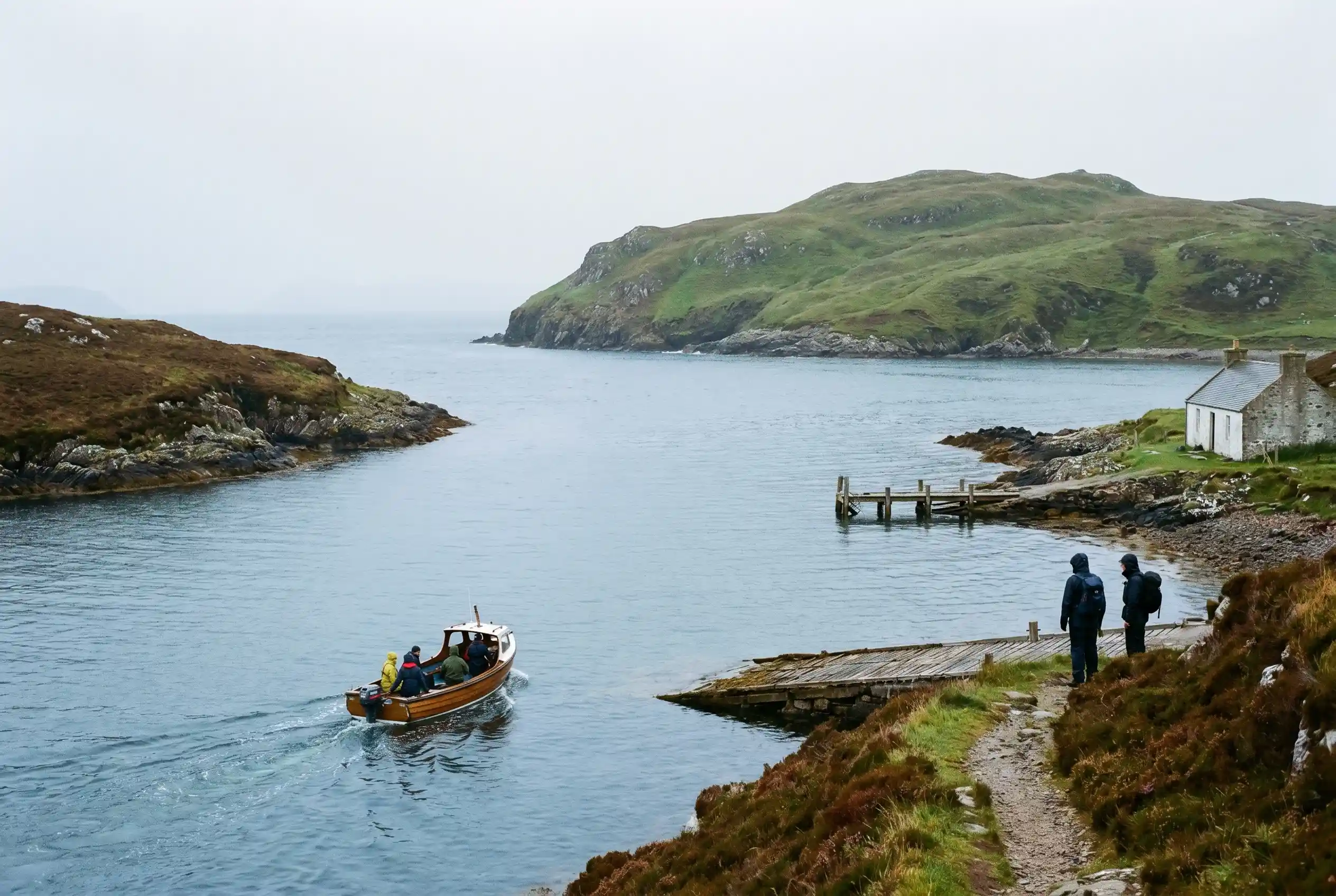 Scottish Isle of Ulva tourism surge closes the Mull ferry on Sundays.