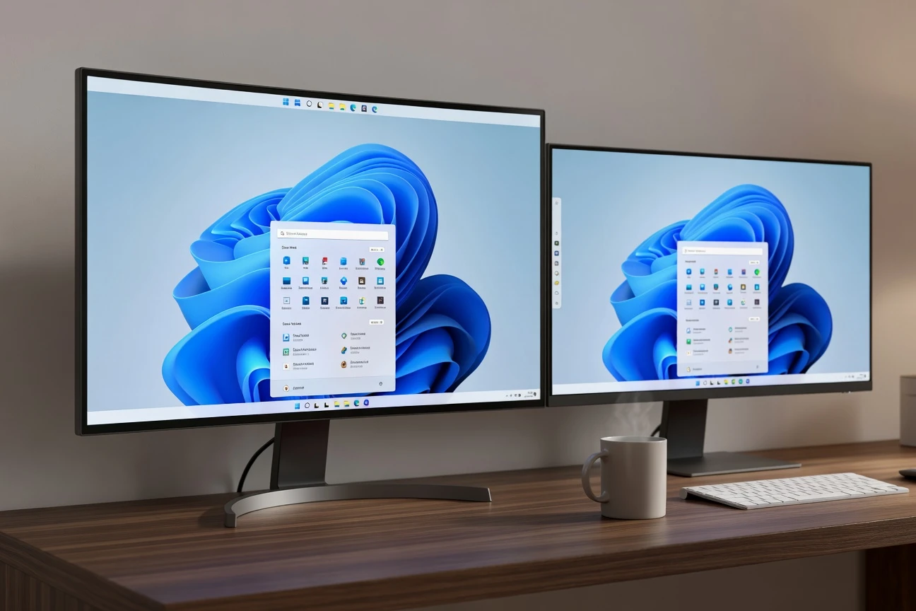 Windows 11 movable taskbar restoration after five-year wait alongside Start menu controls.