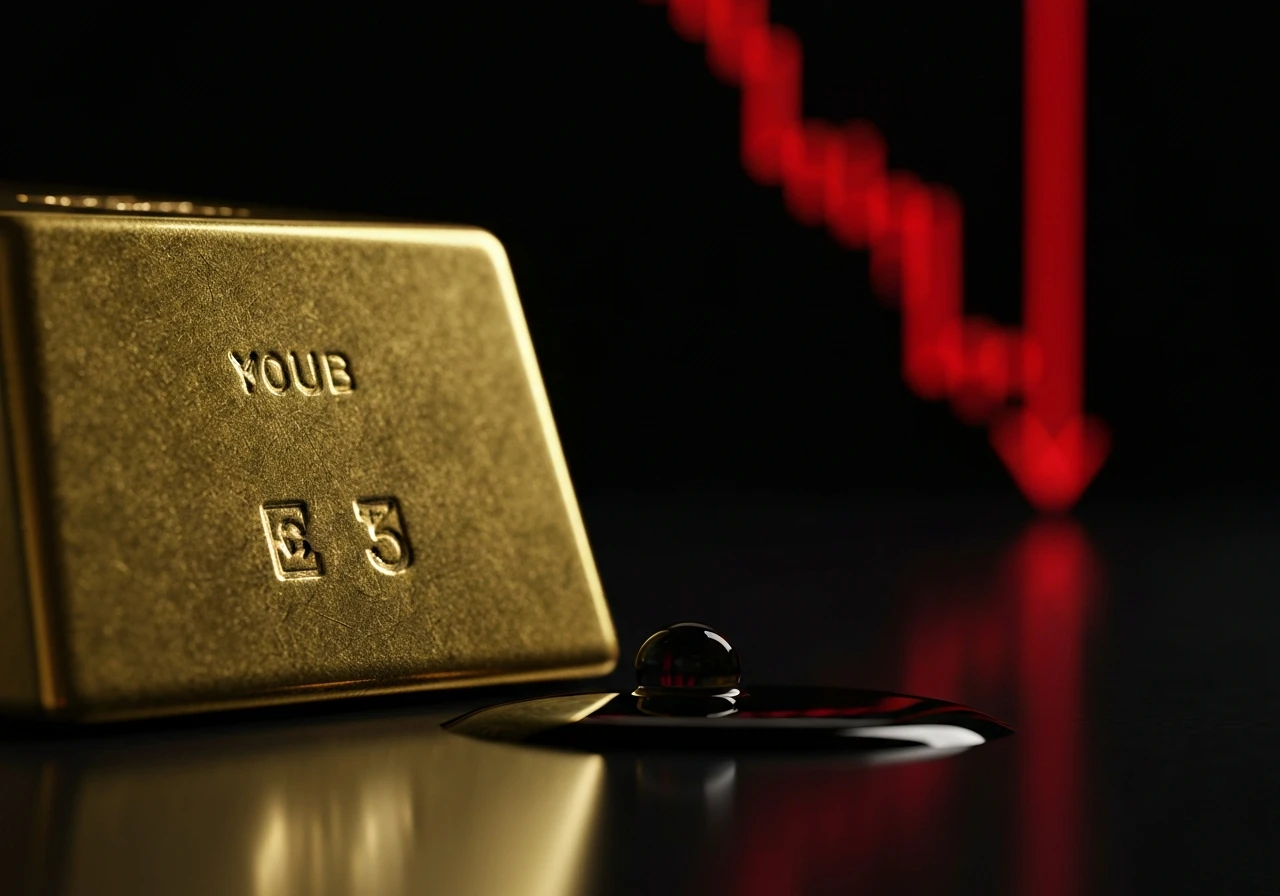 Gold price falls as oil jumps on the US-Iran deadlock and rising Treasury yields.