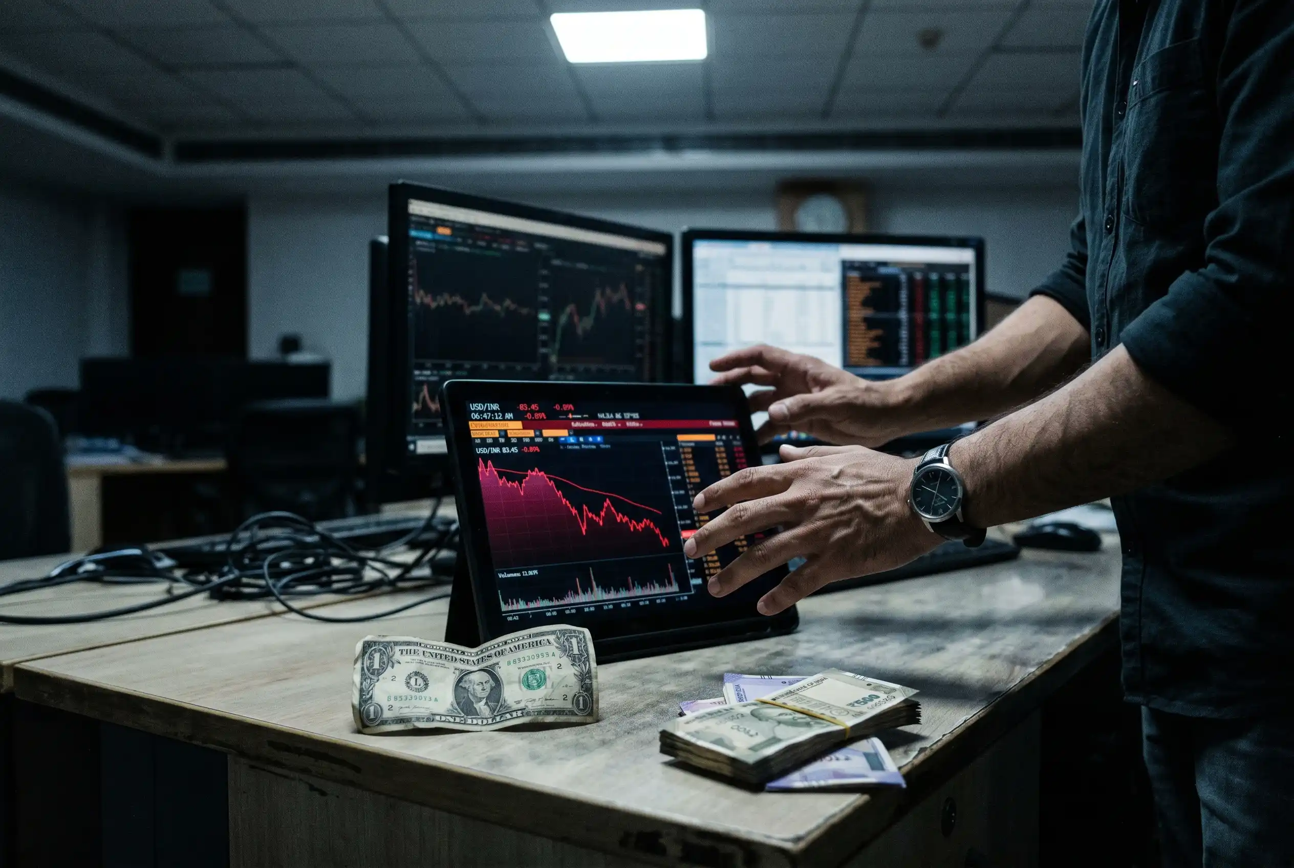 Indian rupee falls against US dollar as dollar index climbs