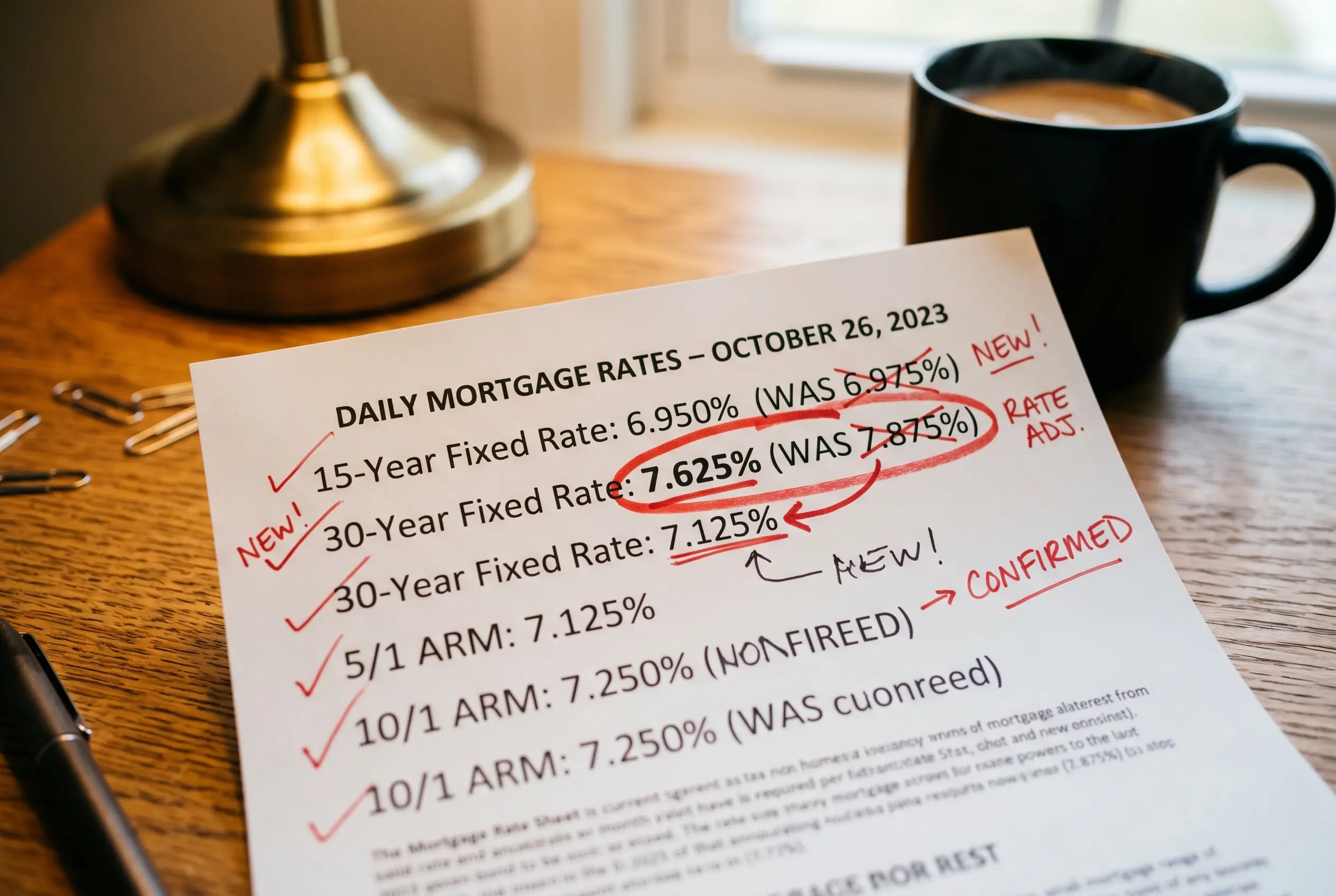 mortgage rates drop to one week lows after Iran ceasefire news
