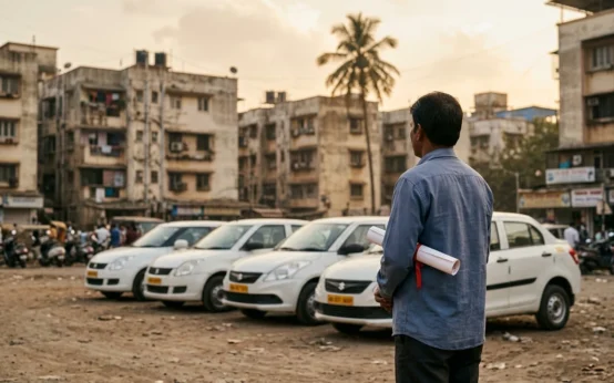 Mumbai cab driver with engineering degree earning two lakh monthly from car fleet.