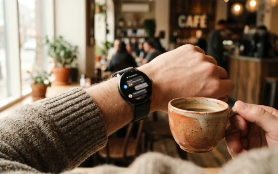 Telegram Wear OS app on a Pixel Watch
