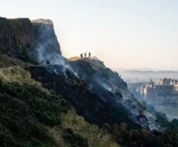 Arthur's Seat wildfire Edinburgh Holyrood Park third fire in a year