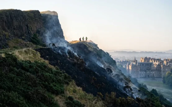 Arthur's Seat wildfire Edinburgh Holyrood Park third fire in a year
