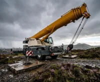 Bernard Hunter Liebherr LRT 1090-2.1 rough terrain crane Scotland delivery