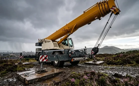 Bernard Hunter Liebherr LRT 1090-2.1 rough terrain crane Scotland delivery