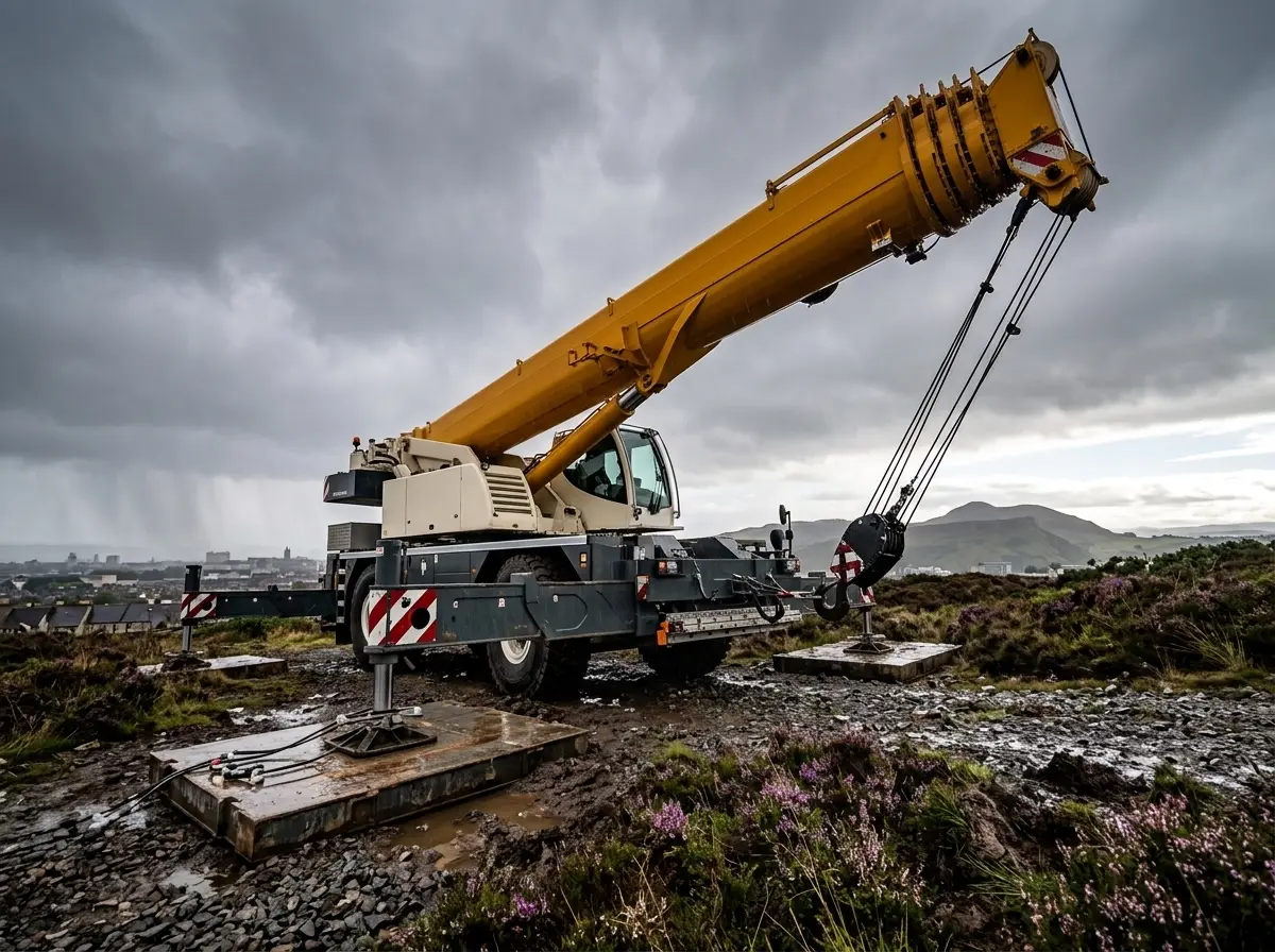 Bernard Hunter Liebherr LRT 1090-2.1 rough terrain crane Scotland delivery