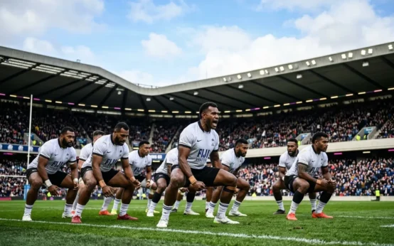 Fiji Flying Fijians Cibi challenge before Scotland Murrayfield Test