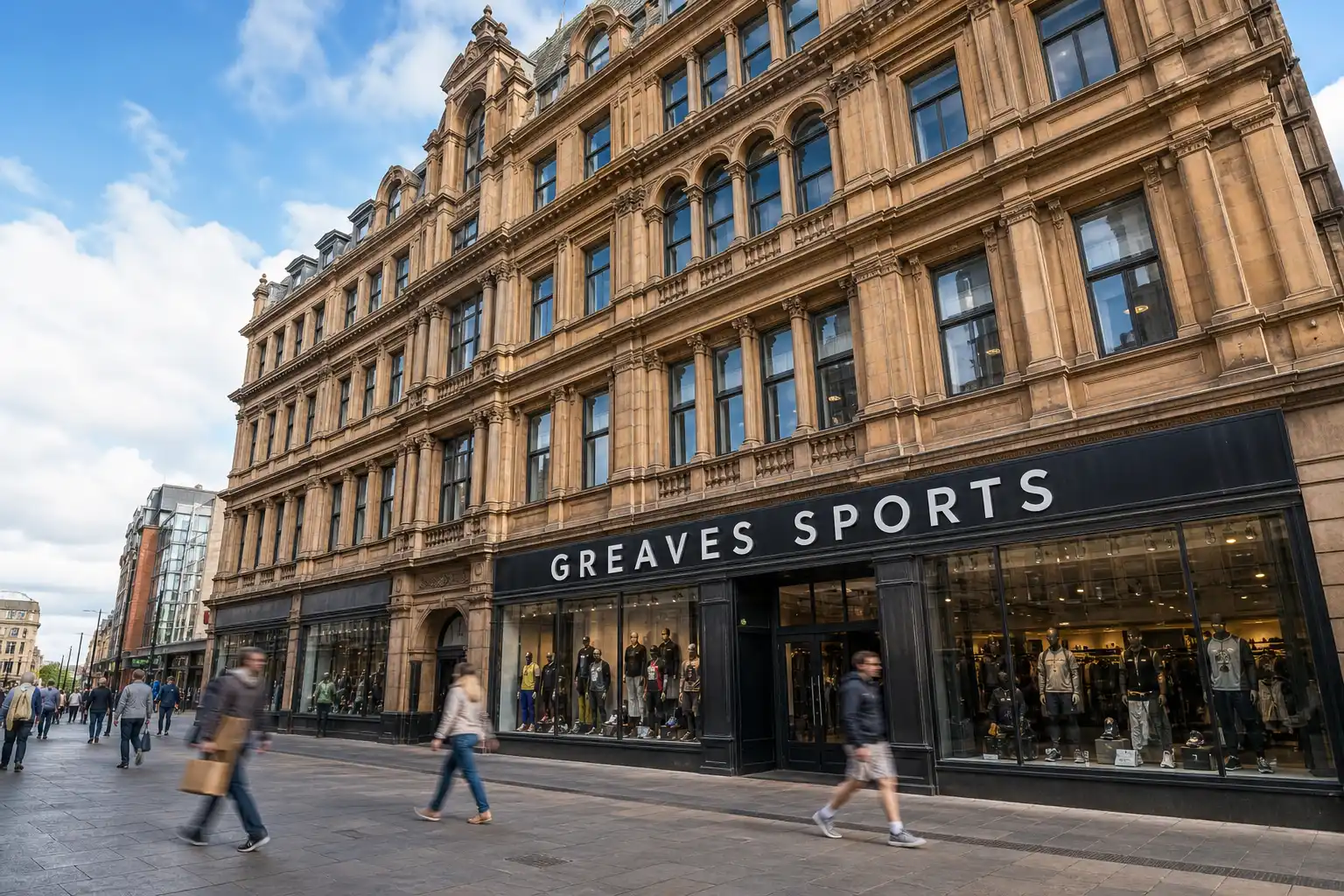Frasers Group Greaves Sports Glasgow store acquisition Gordon Street