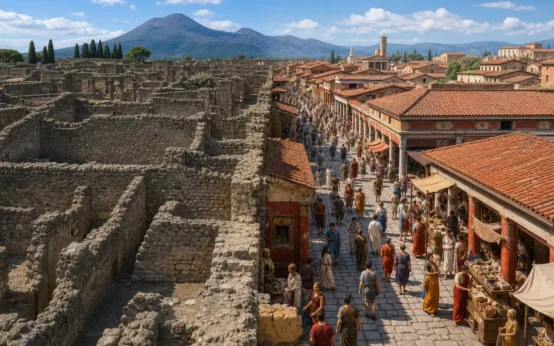 Google Earth Nano Banana 2 Pompeii ruins AI reconstruction
