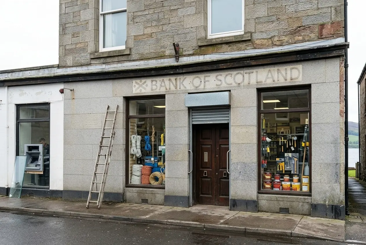 Kilcreggan Bank of Scotland building hardware store conversion